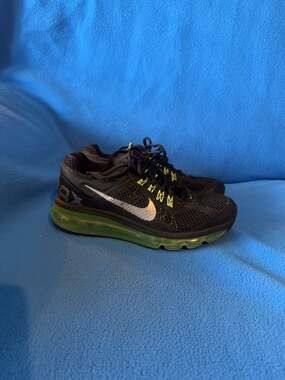 Nike Air Max 2015 Running Shoes Black Green Size 4.5